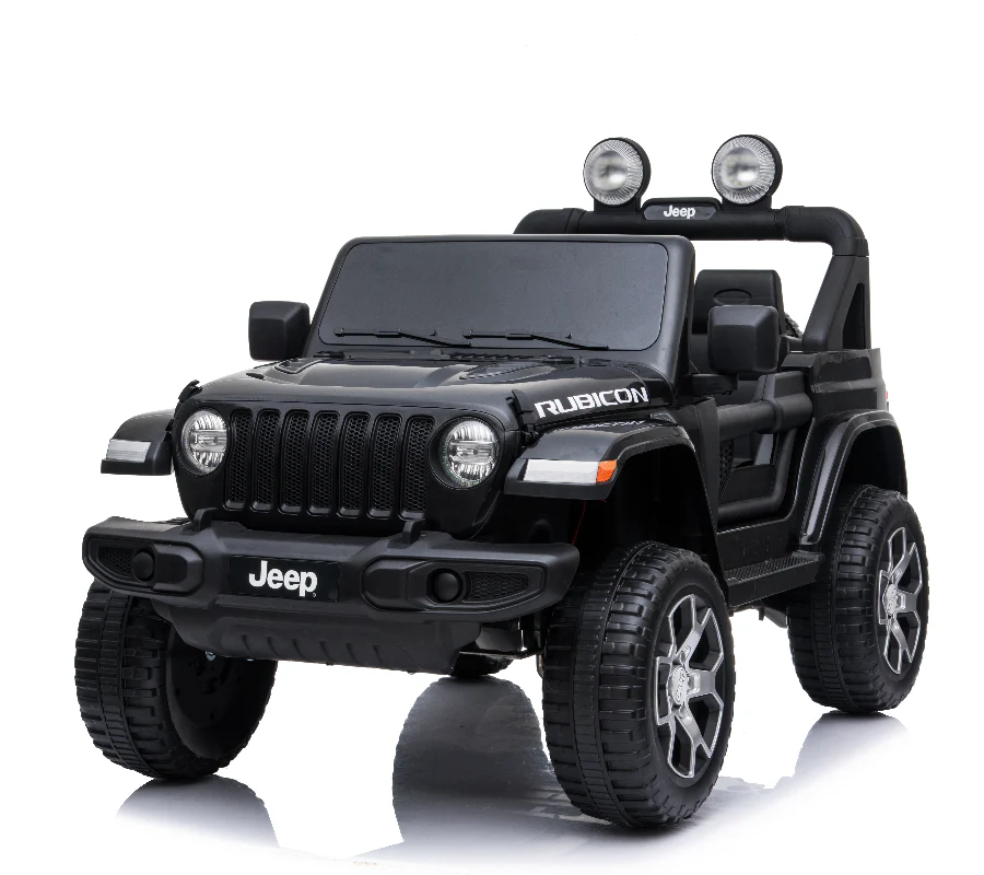 12V Black Jeep Wrangler Ride-On Car - Image 8