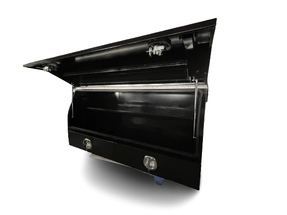 1500MM Half Door + 2 Drawer - Aluminium Tool Box Black - Image 3