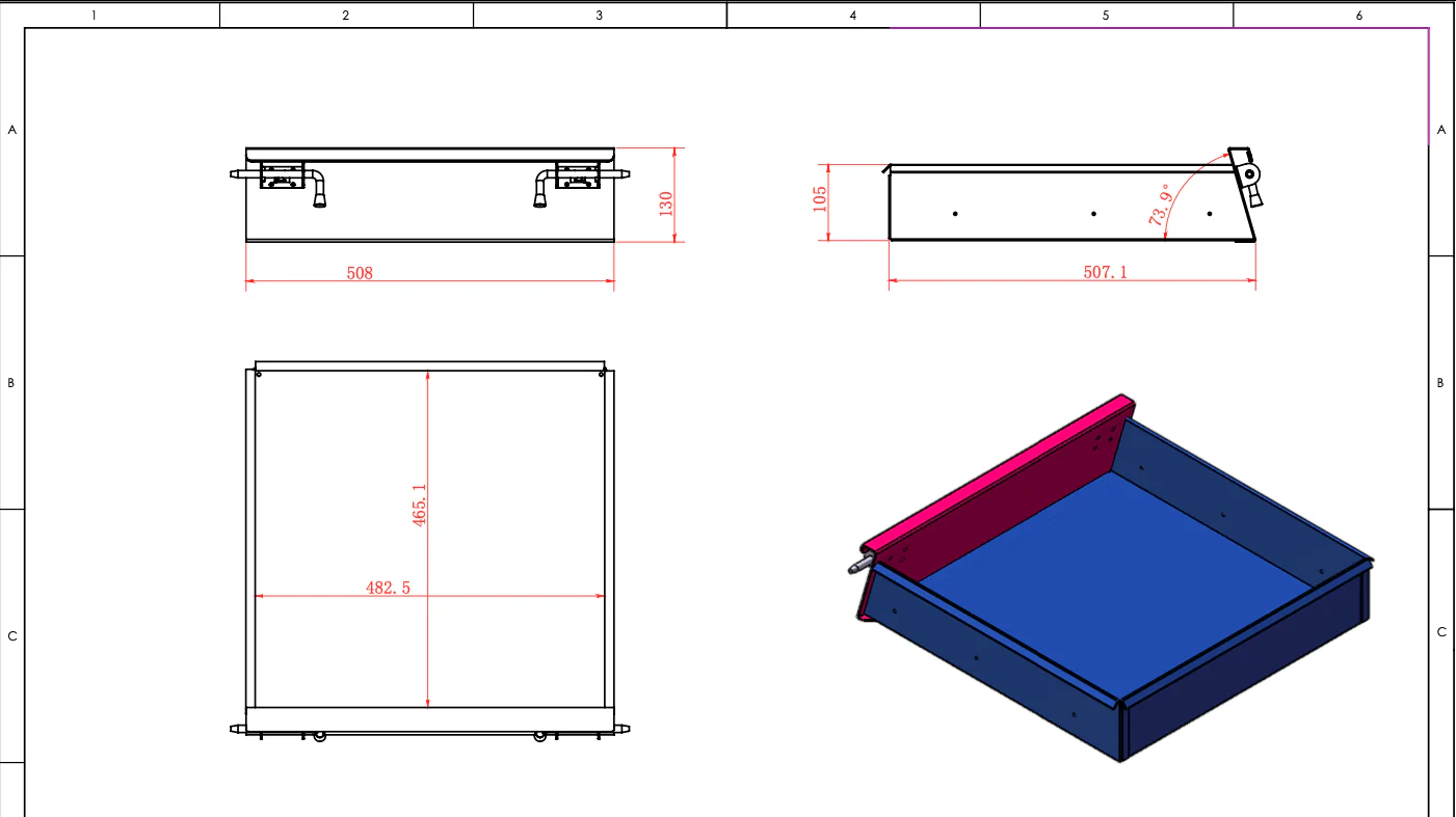 1700MM Full Door W/Drawer-Aluminium Tool Box Black - Image 13