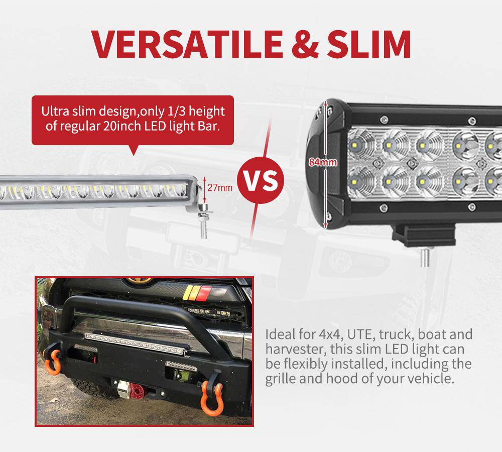 20inch Osram LED Light Bar Super Slim Combo Beam - Image 7