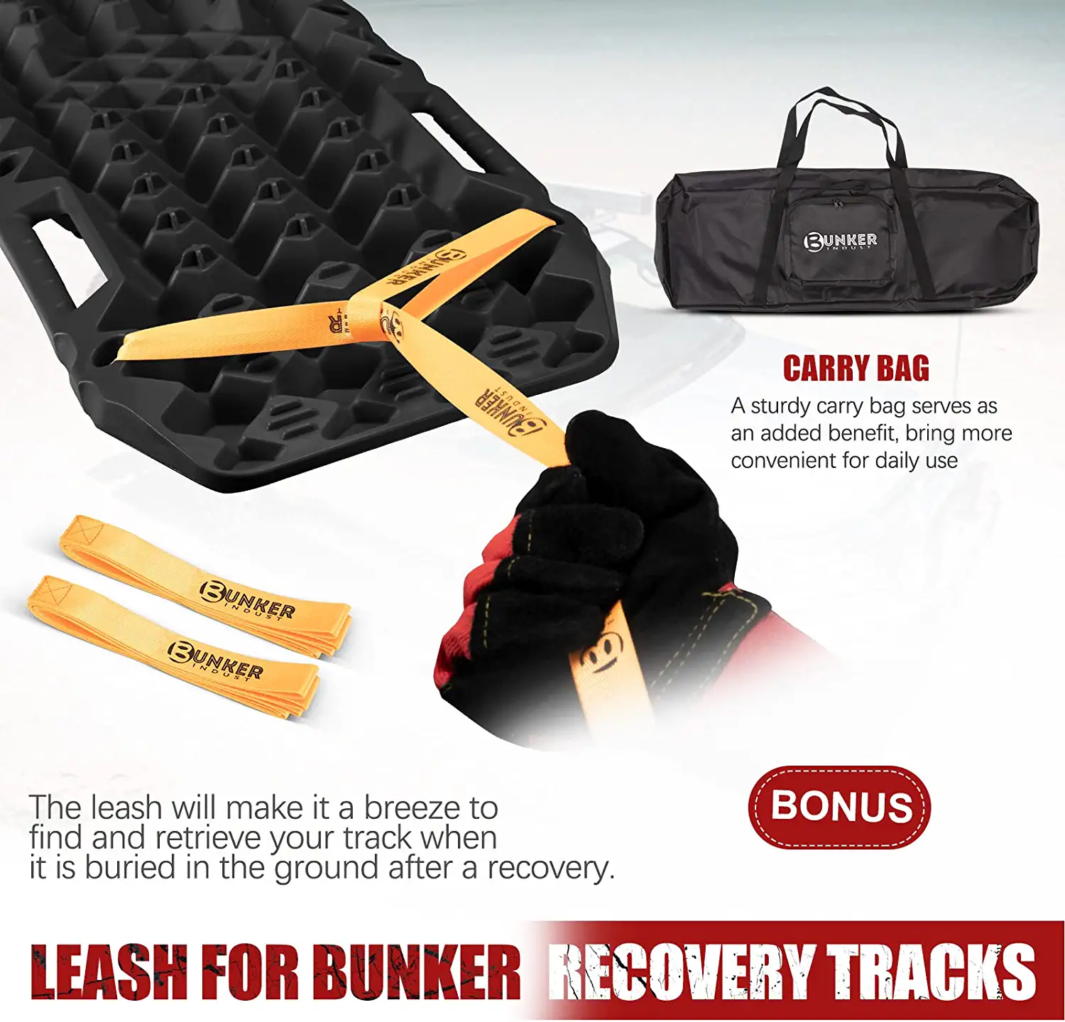 20 TON 105cm Black Recovery Track With Carry Bag - Image 8