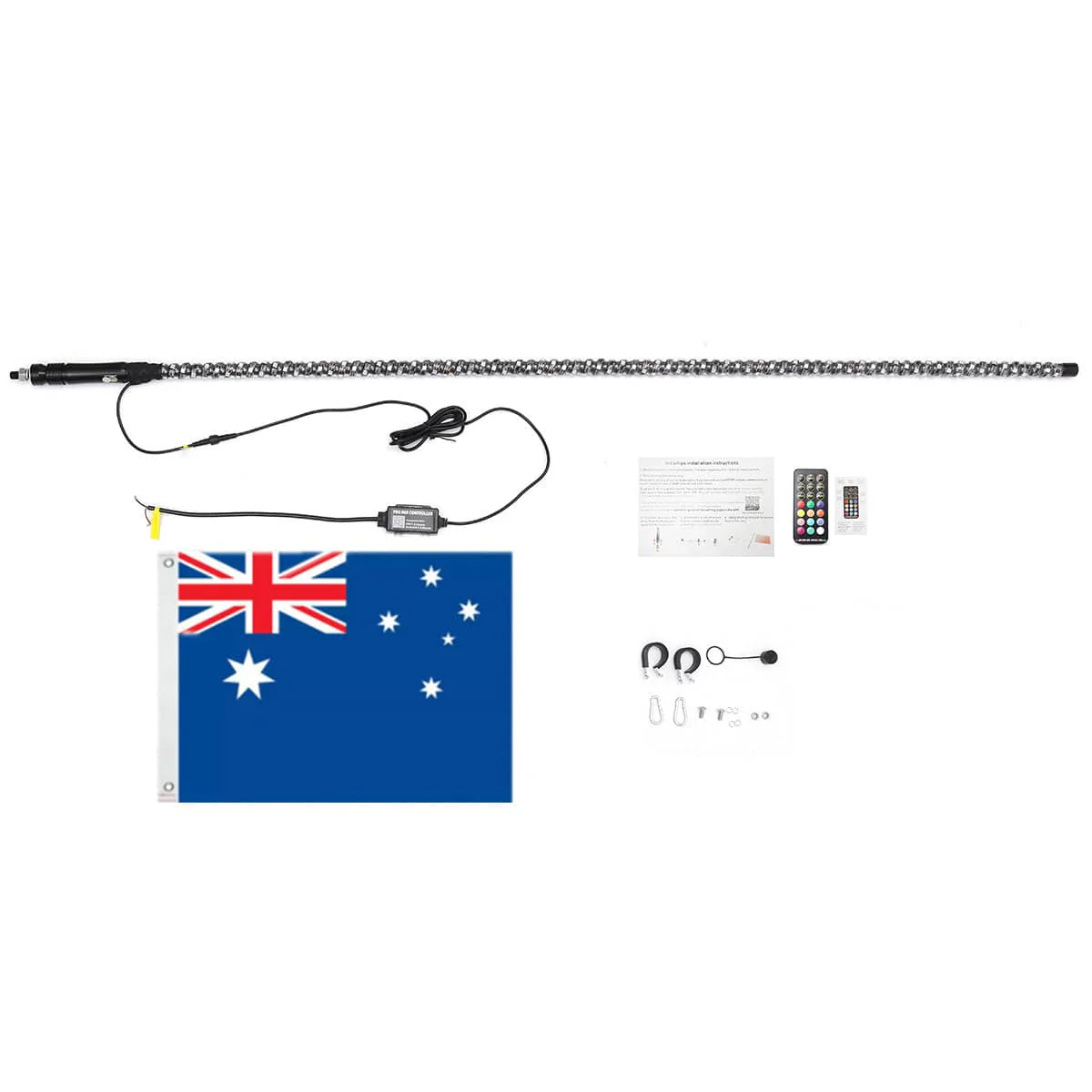 2PCS 4FT LED Whip Lights Antenna Flag Pole - Image 20
