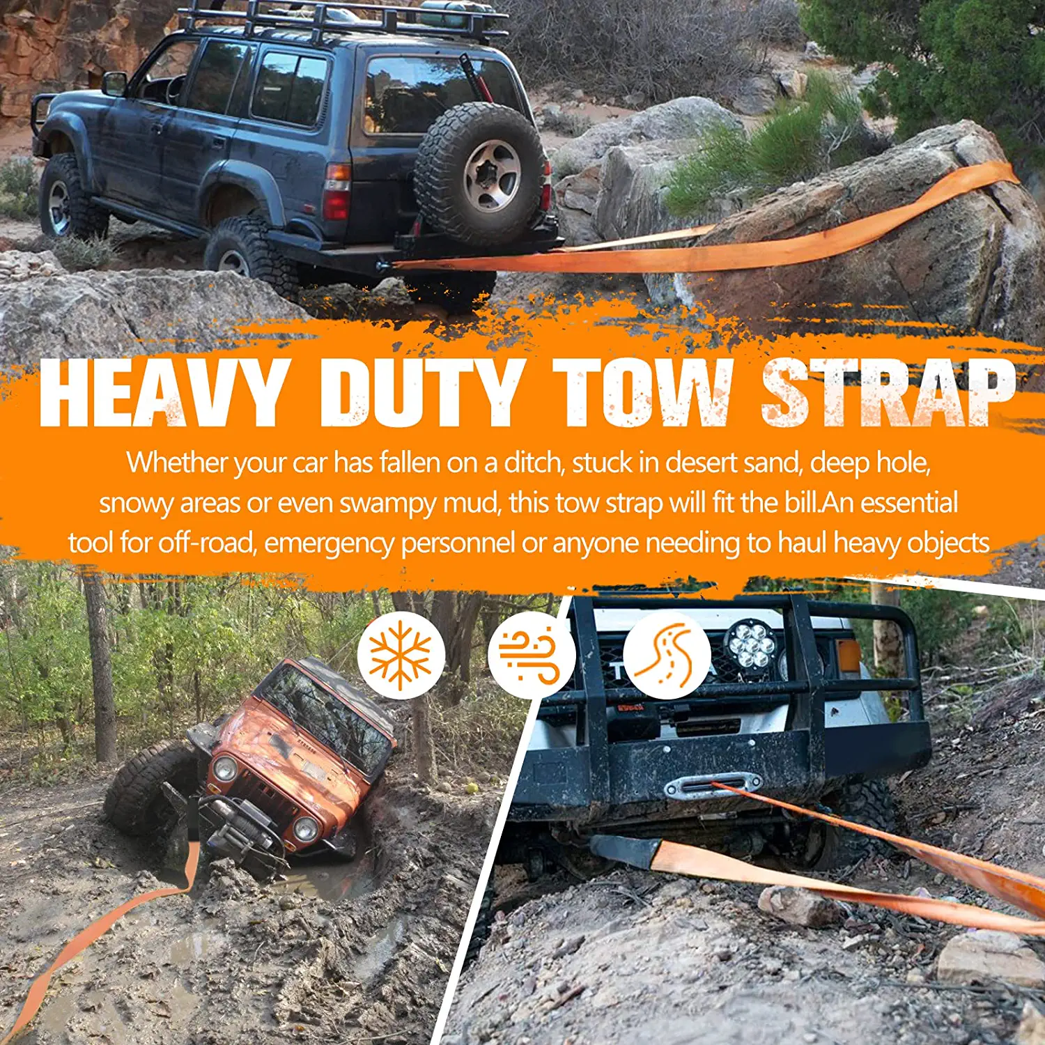 30ft Orange Snatch Strap - Image 6