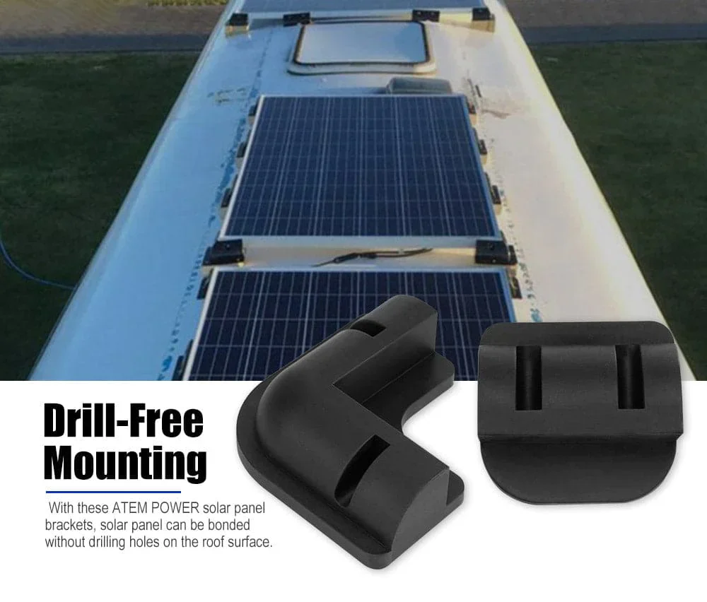 7pc Solar Panel Corner Mounting Brackets (Black) - Image 4