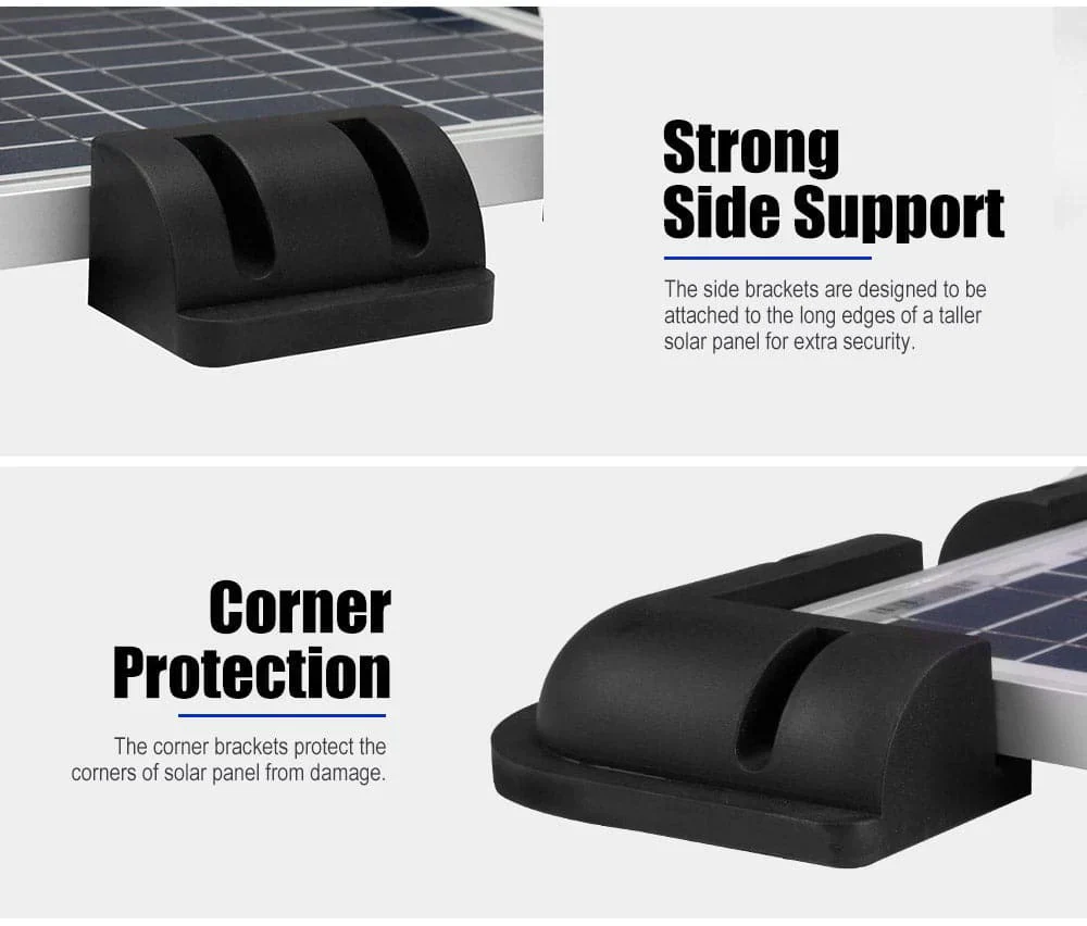 7pc Solar Panel Corner Mounting Brackets (Black) - Image 7