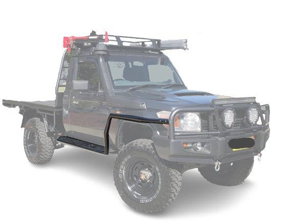 Adjustable Single Cab Sidesteps and Brush Bars Suitable For Toyota Land Cruiser 79 Series 2007- 2016