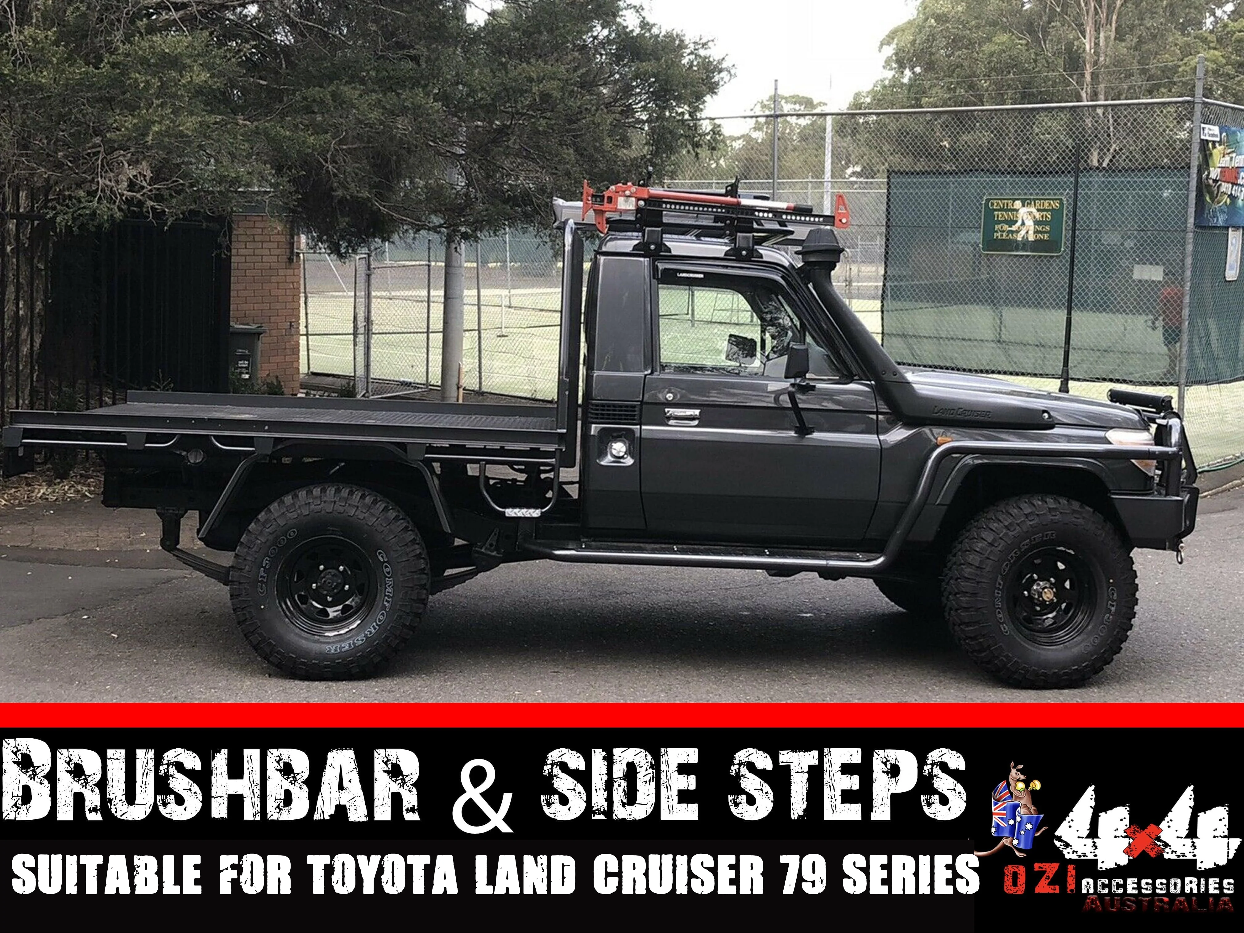 Adjustable Single Cab Sidesteps and Brush Bars Suitable For Toyota Land Cruiser 79 Series 2007- 2016 - Image 23