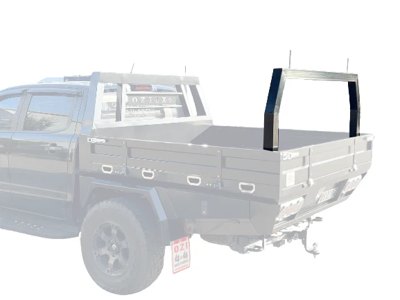 Premium Black Aluminium Squared Rear Ladder Rack - Suits Most Trays - Image 3