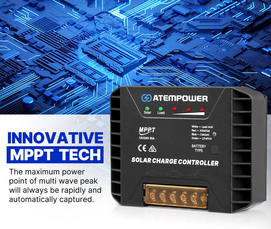 ATEM POWER 10A MPPT Solar Charge Controller 12V/24V - Image 5