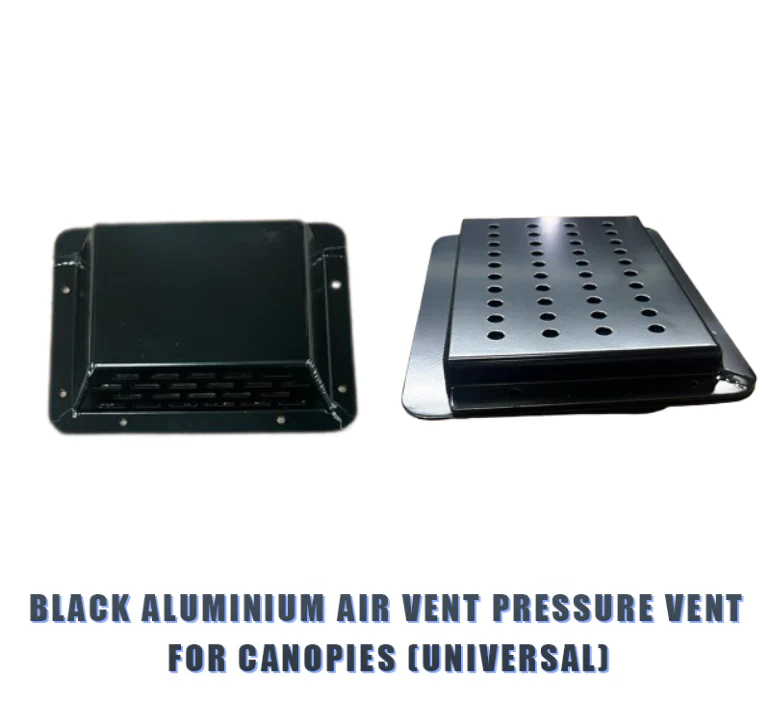 Black Aluminium Air Vent Pressure Vent For Canopies Universal (Gen 1)