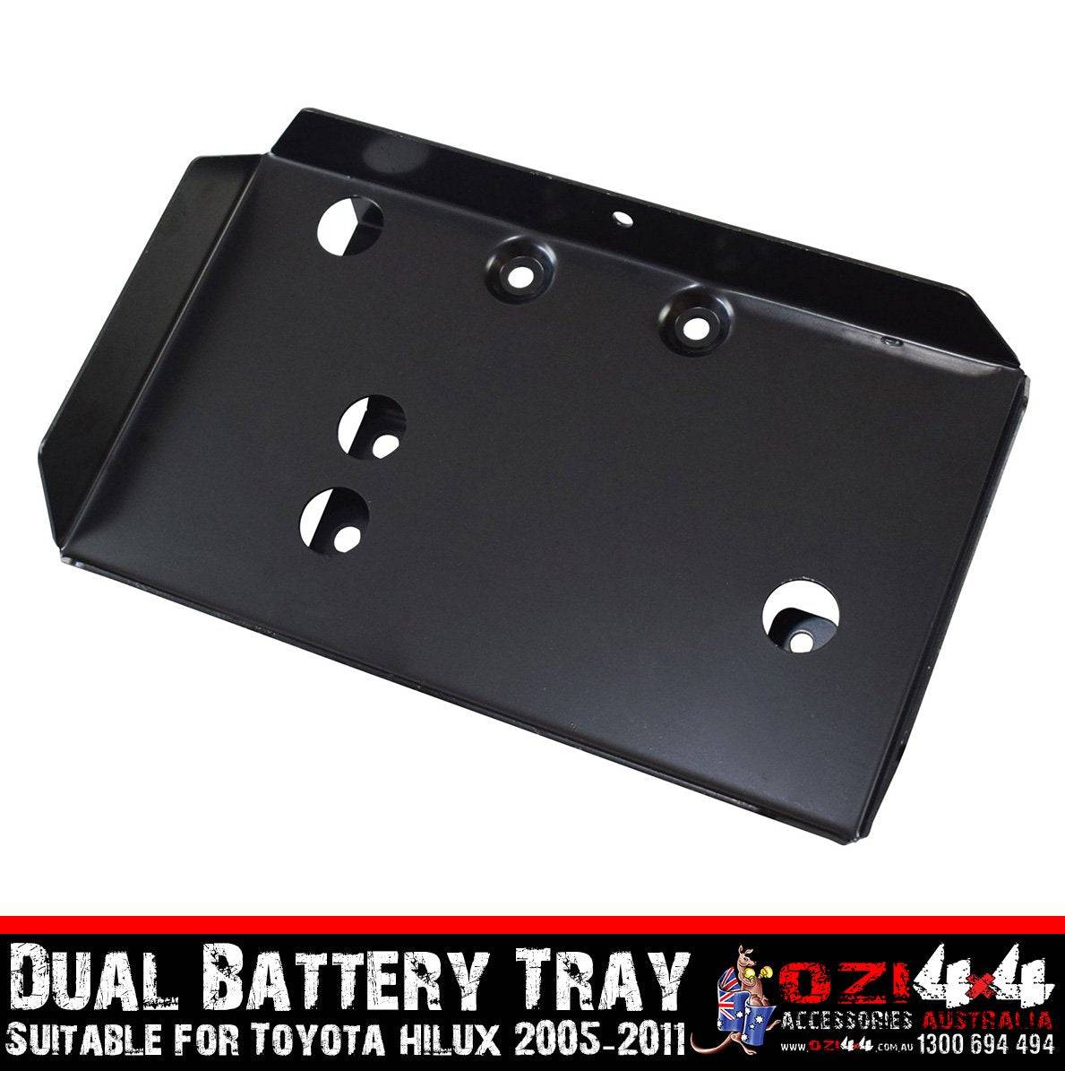 Black Dual Battery Tray Suitable for Toyota Hilux 2005-2011 - Image 3