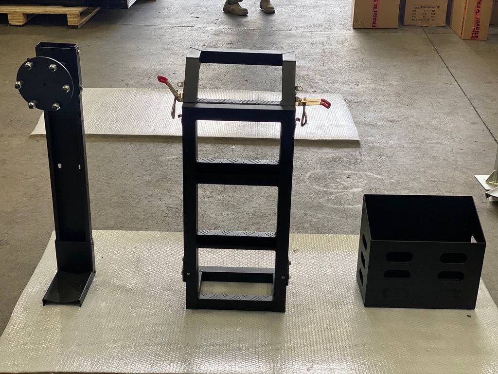 Canopy Rear Wheel Holder + Jerry Can Holder + Rear Ladder Combo Deal Powder Coated Black (Universal) - Image 40