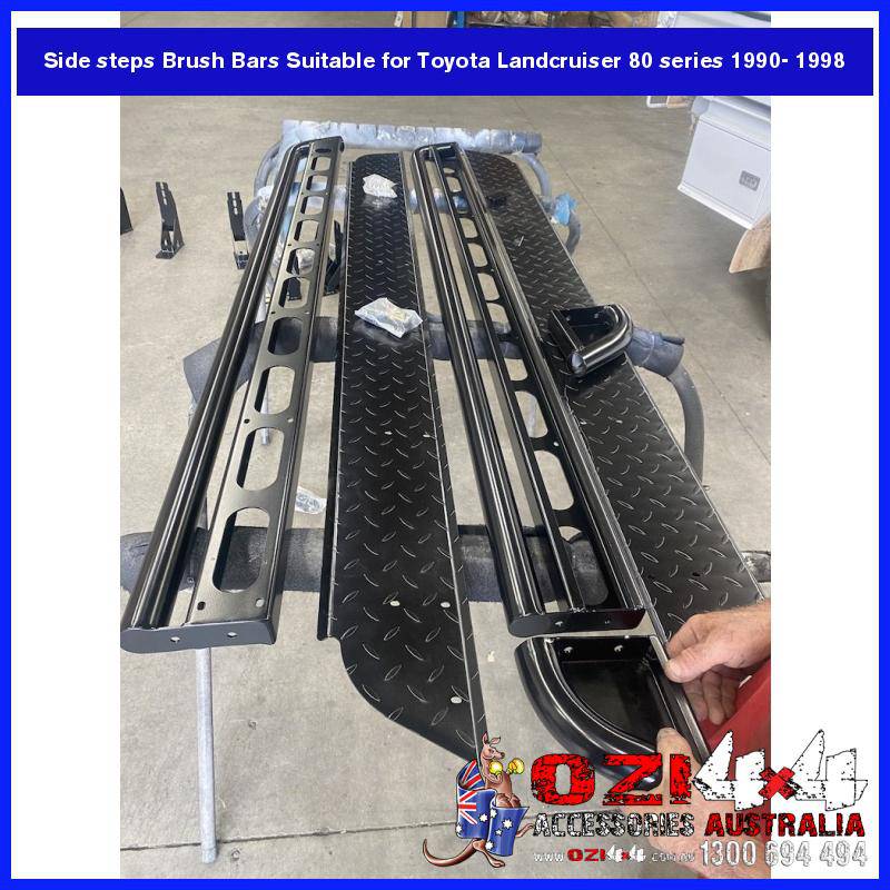 Combo Deal Bullbar & Side Steps & Brush Bar Suitable For Toyota Landcruiser 80 Series - Image 10