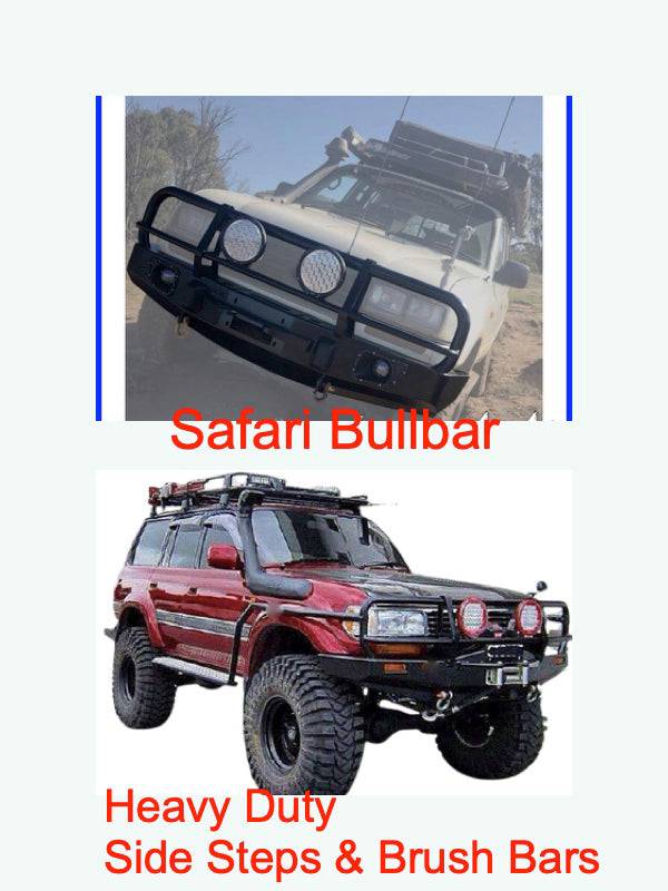 Combo Deal Bullbar & Side Steps & Brush Bar Suitable For Toyota Landcruiser 80 Series - Image 17