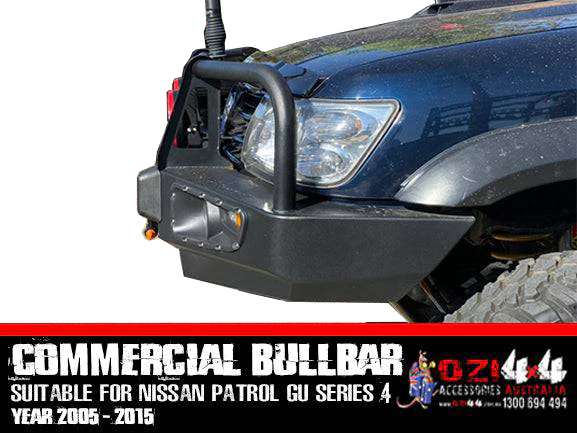 Commercial Bullbar Suits Nissan Patrol GU Series 4 2005-2015 - Image 5