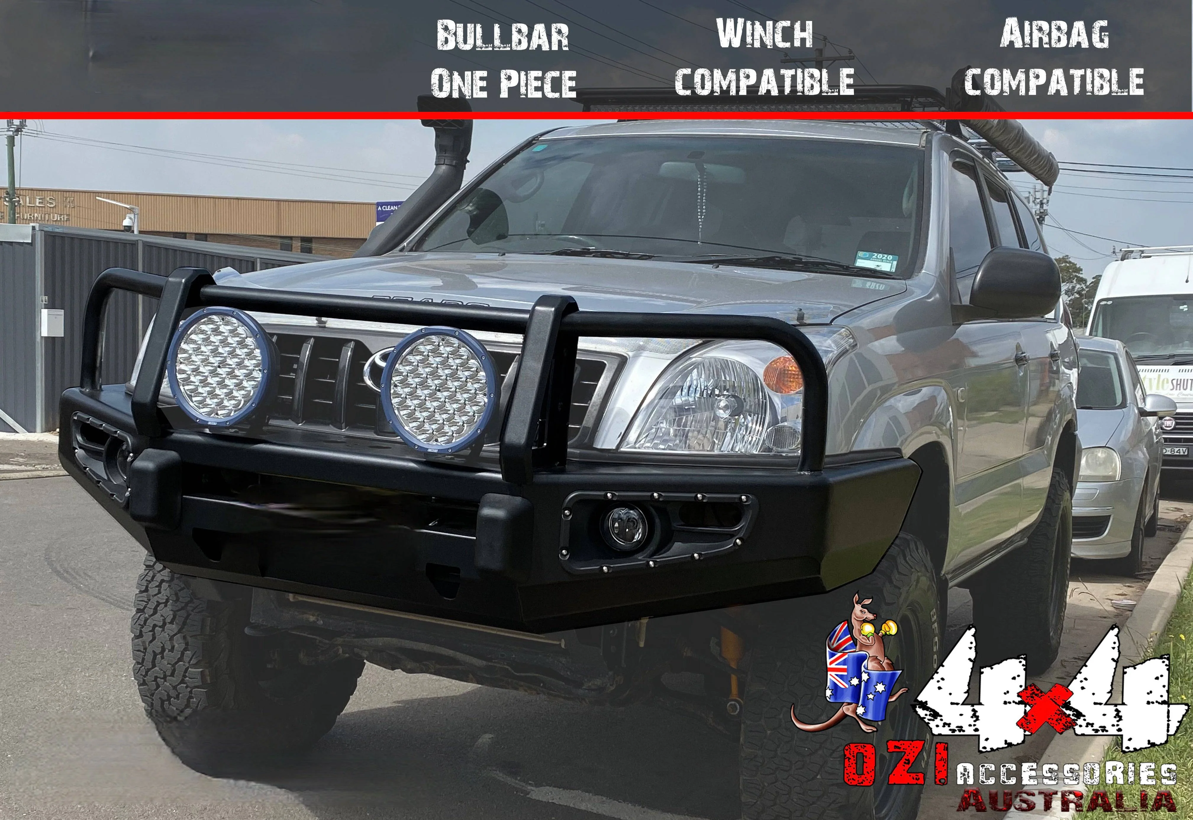 Commercial Bullbar Suitable For Toyota Landcruiser Prado 120 Series  2003-2009 - Image 5