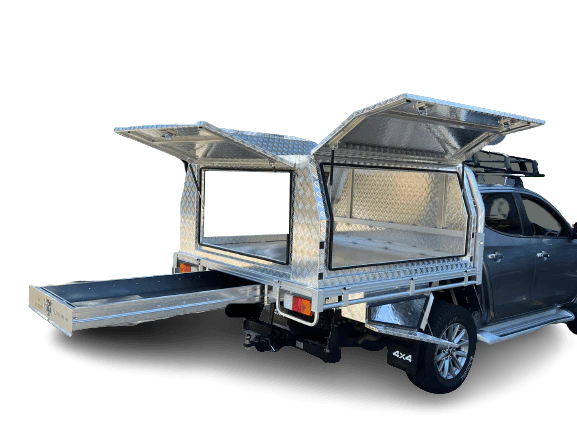 Commercial Tray Deck + 1800 Checker Plate Canopy Dual Cab (Commercial Deal) - Image 44