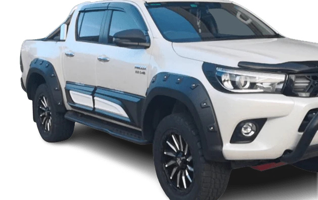 White Insert Type Door Cladding Suitable for Toyota Hilux SR & SR5 2015-2021 (4 pcs)