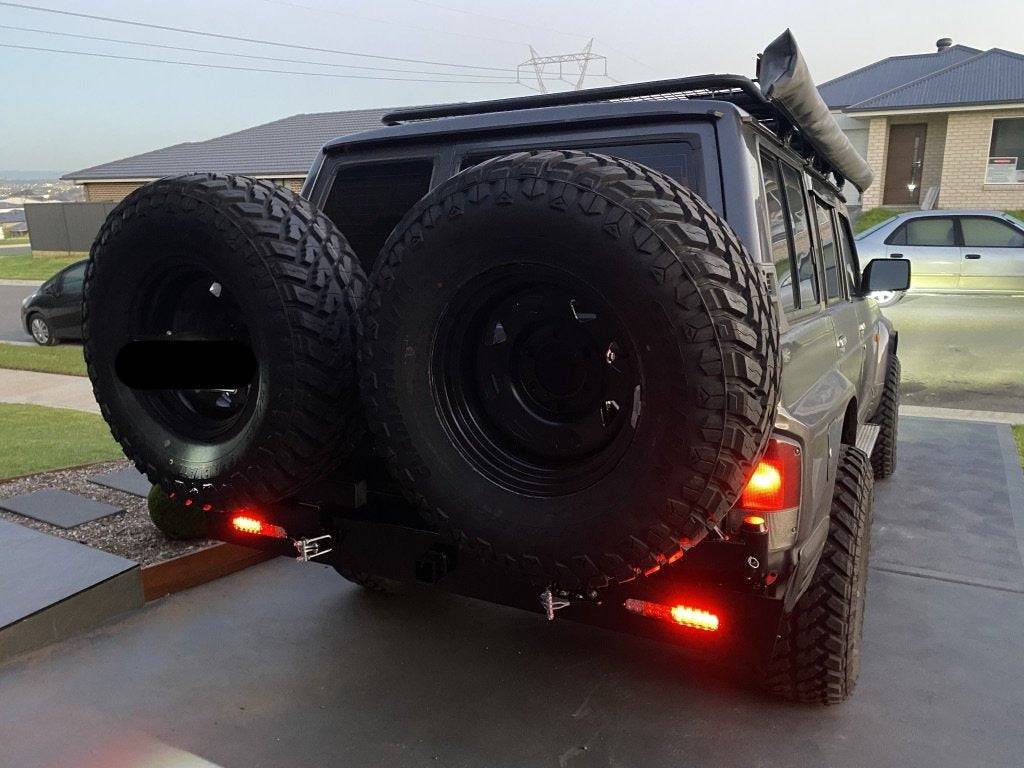 Rear Bar + Dual Wheel Carrier Suits Nissan Patrol GQ Y60 1988-1997 - Image 8