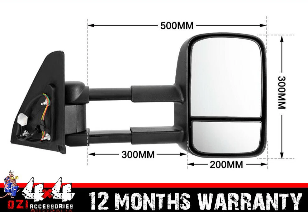 Extendable Towing Mirror Suits Isuzu Dmax / Mux / Holden Colorado 2012-2020 (Non Blinker) - Image 5