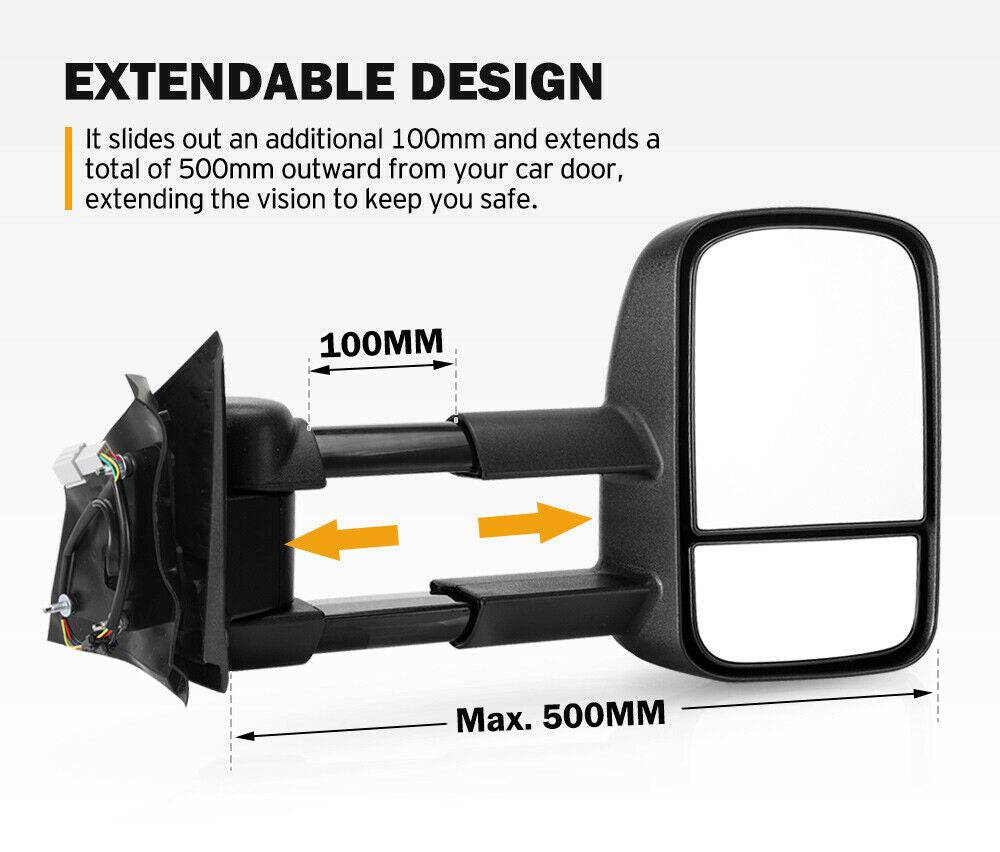 Extendable Towing Mirror Suitable For Toyota Hilux 2005-2015 (Blinker) - Image 19