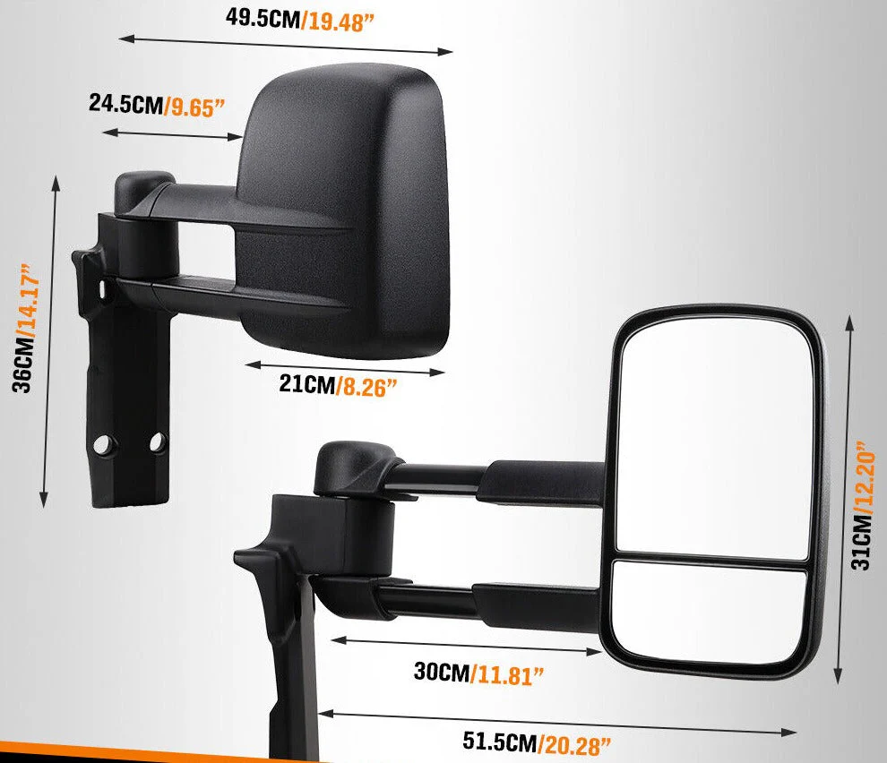 Extended Towing Mirror Suitable For Toyota Land Cruiser 70,75,76,78,79 Series (Blinker) - Image 47