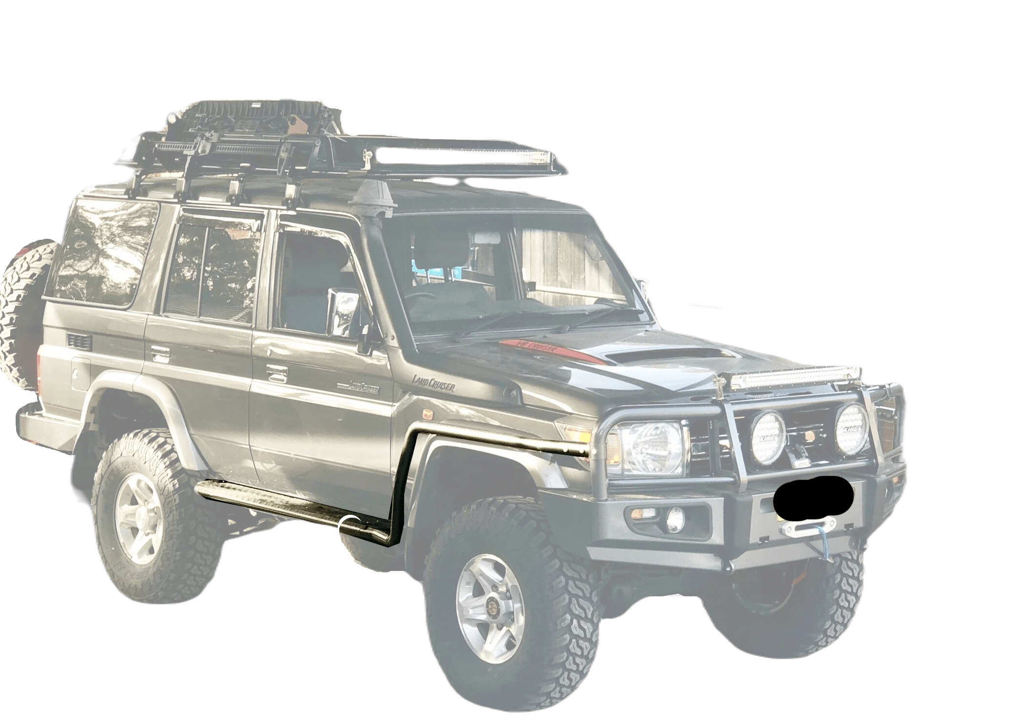 Fixed Mount Side Steps & Brush Bars Suitable For Toyota Land Cruiser 76 Series  2007-2017 - Image 31