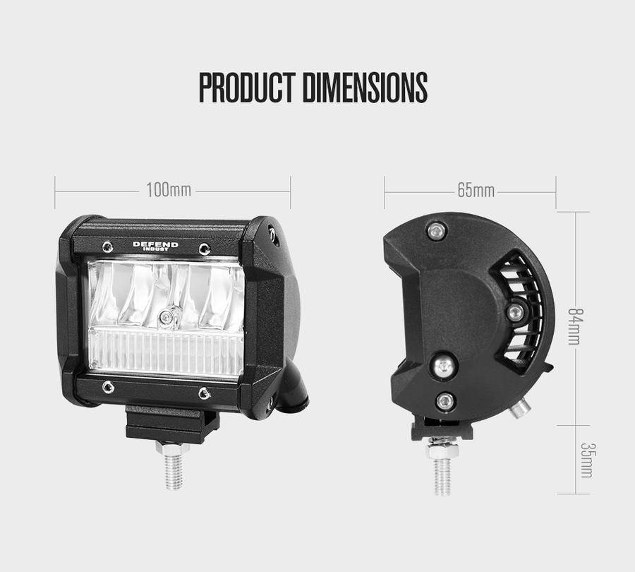 Four X 4 inch CREE LED Work Lights (Quad) (Online Only) - Image 9