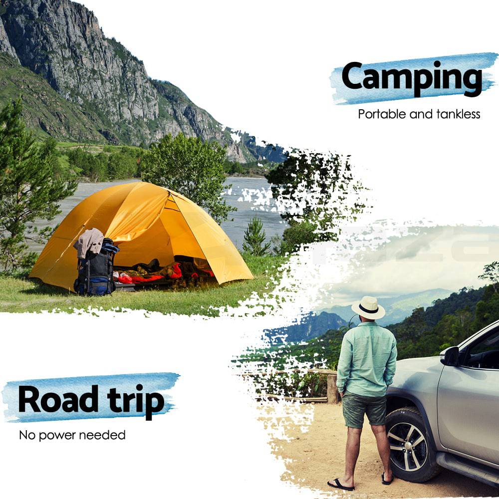 Gas Hot Water Heater Portable Shower Pump Camping LPG Caravan Outdoor (Online Only) - Image 5