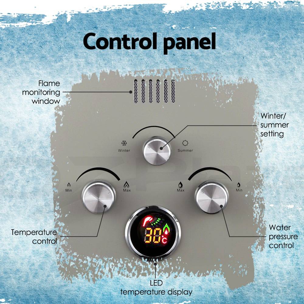 Gas Hot Water Heater Portable Shower Pump Camping LPG Caravan Outdoor (Online Only) - Image 6