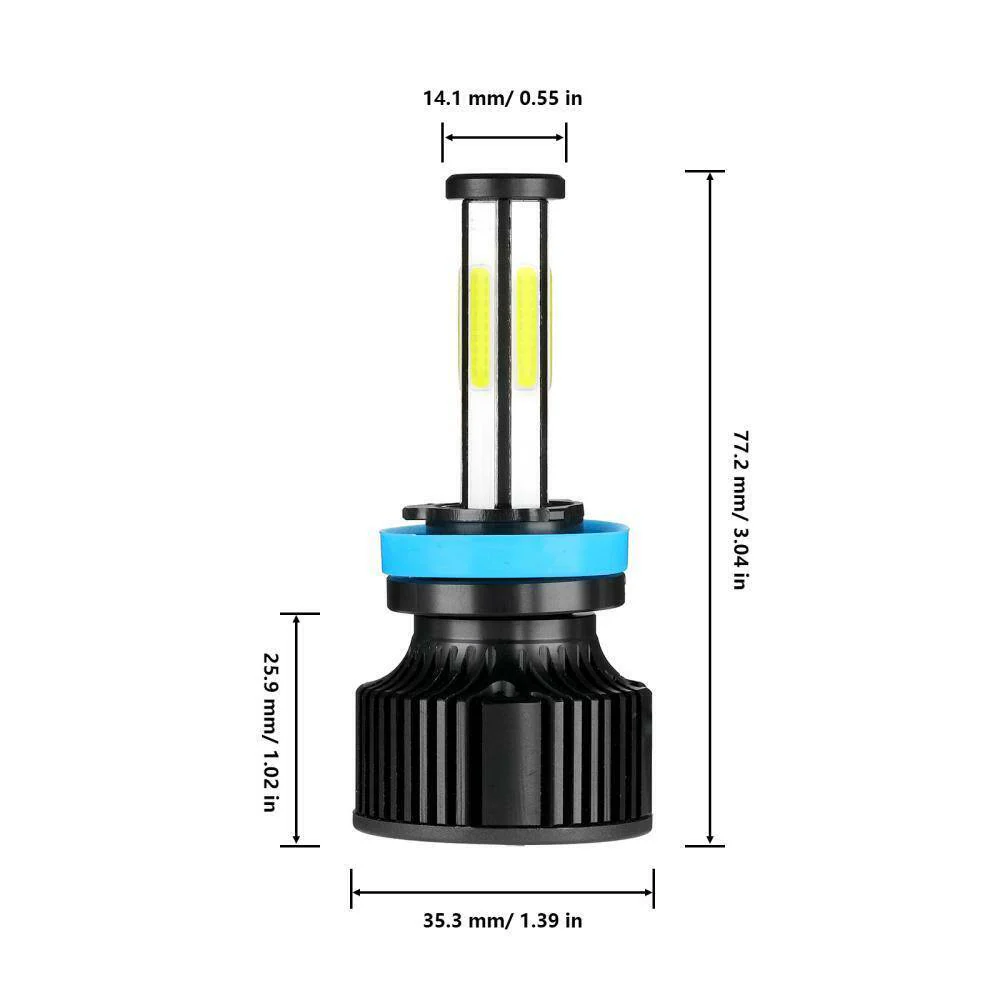 H9 H11 LED Headlight Globes Bulbs For Ford Ranger PX2 XL XLT - Image 3