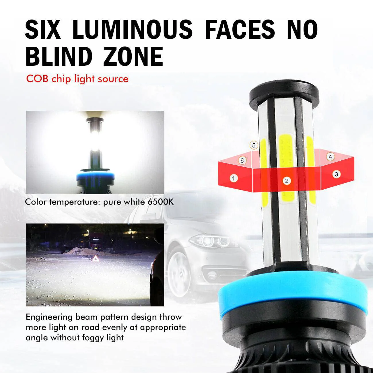 H9 H11 LED Headlight Globes Bulbs For Ford Ranger PX2 XL XLT - Image 9
