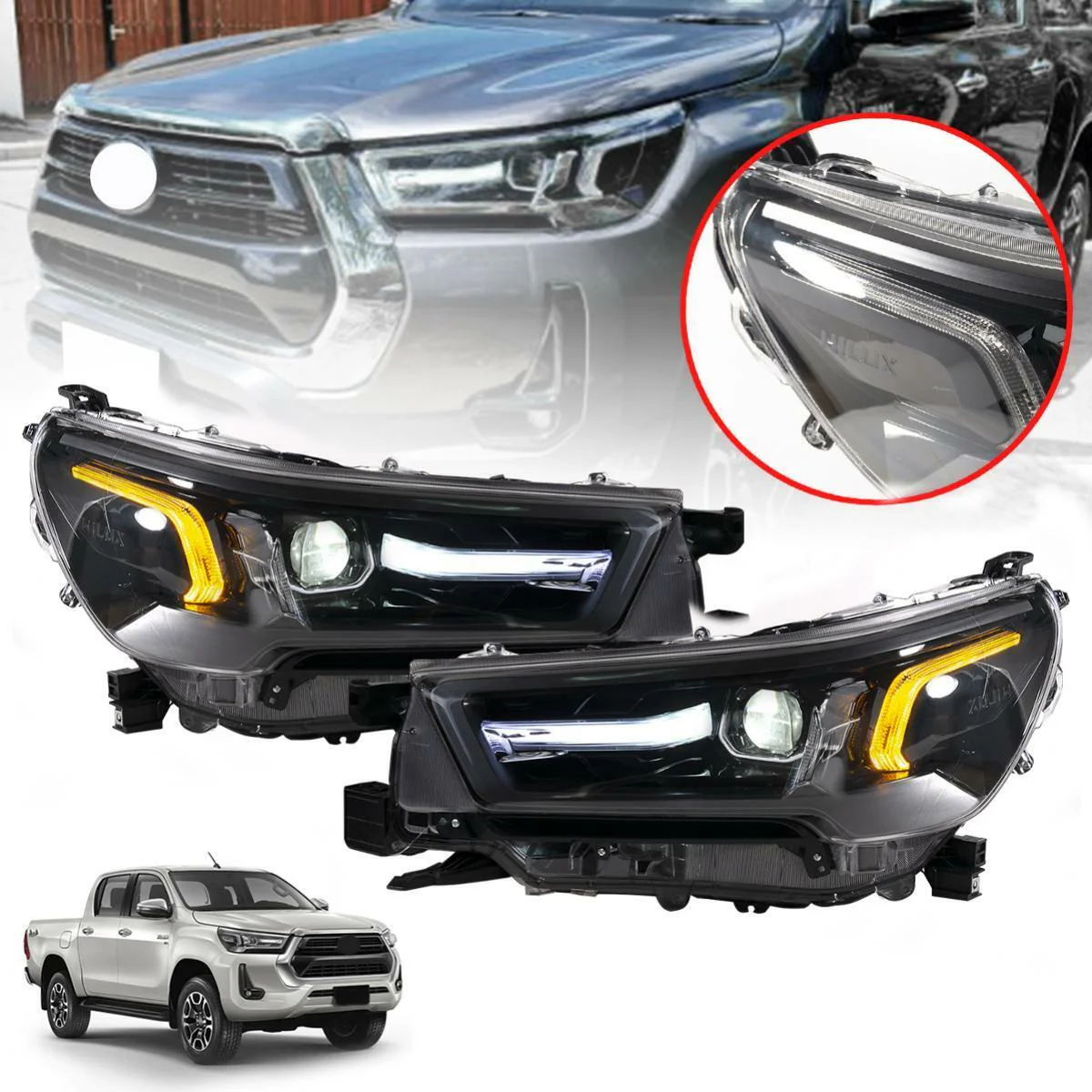 Head Light Front Lamp Projector Suitable For Toyota Hilux 2020-2022 - Image 6