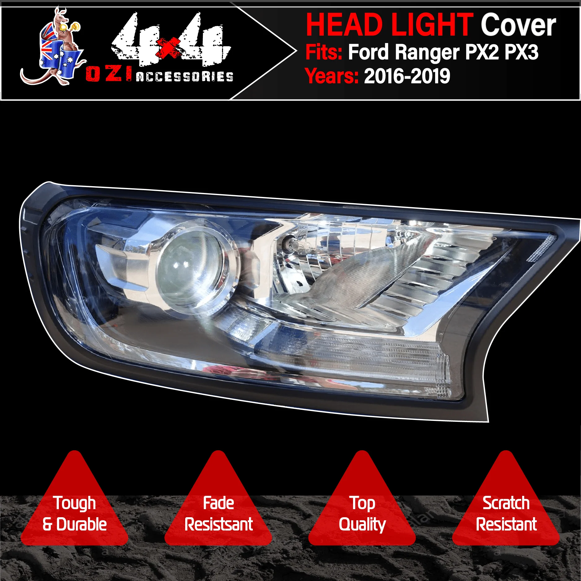 Head Light Trim Suits Ford Ranger PX2 (Online Only) - Image 4