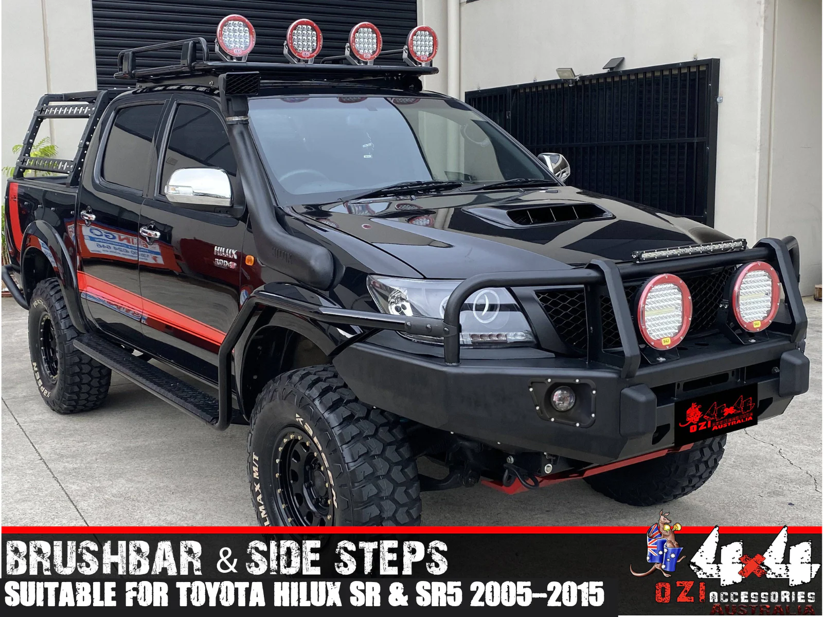 Side Steps & Brush-bars Suitable for Toyota Hilux 2005-2011 (Dual Cab & Space Cab) - Image 18