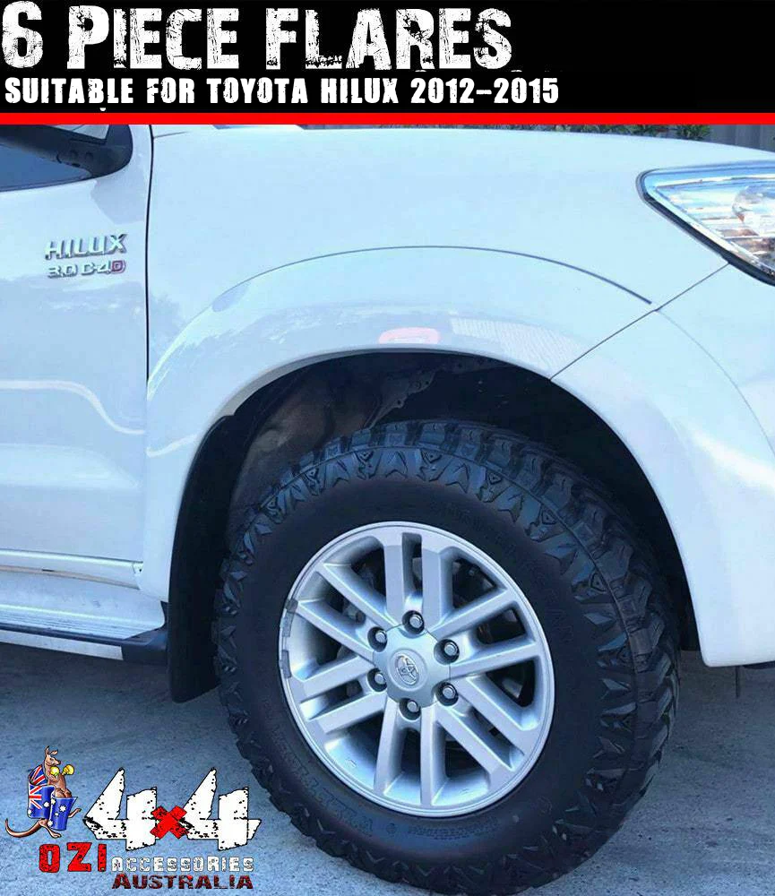 White Flares Suitable For Toyota Hilux 2012 - 2015 - Image 4