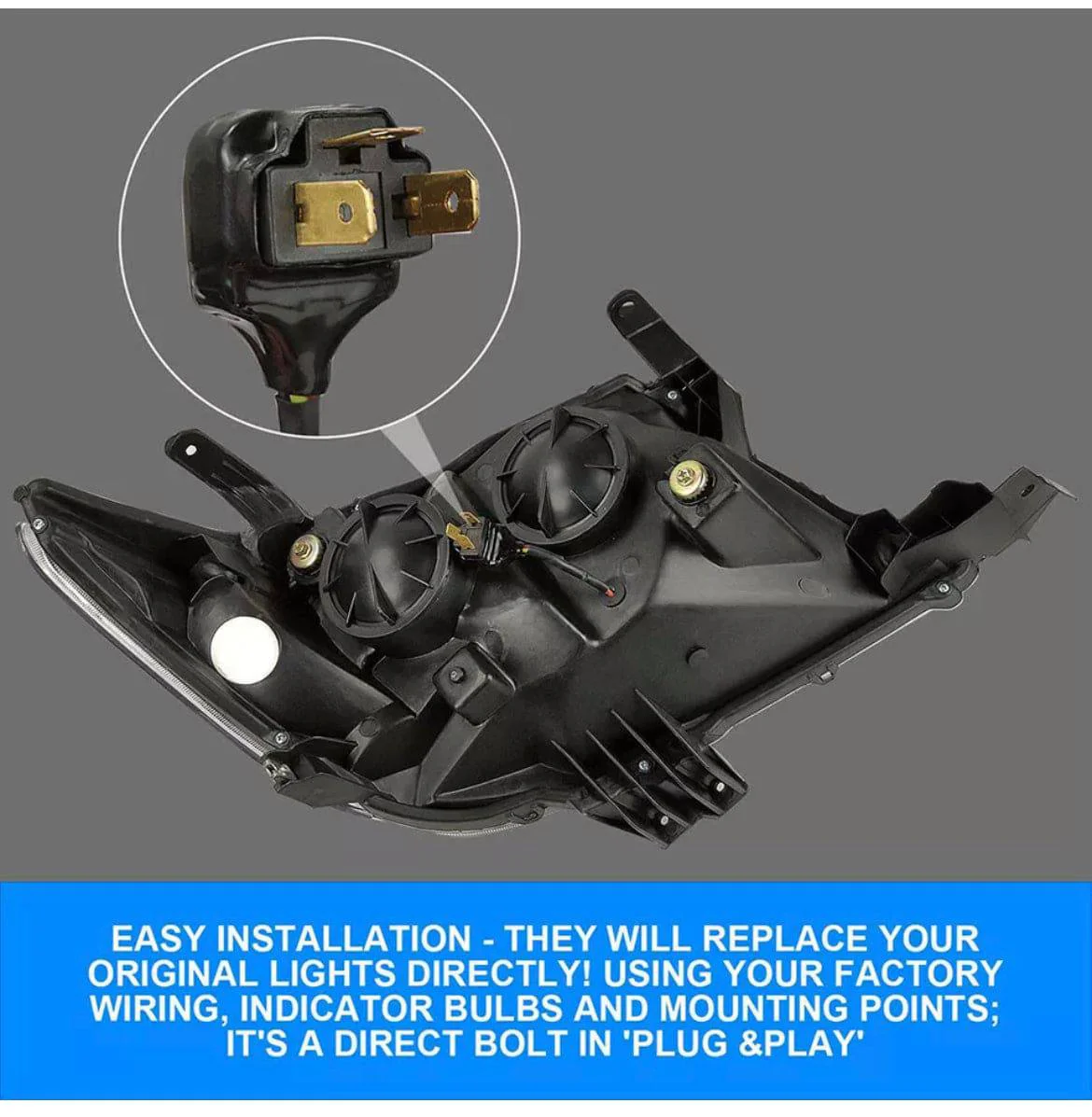 LED Projector Halo Headlight Suitable For Toyota Hilux Year 2012-2015 - Image 6