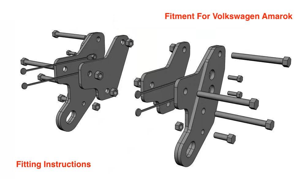 OZI4X4 Red Recovery Points Suits Volkswagen Amarok 2010 - 2022 - Image 4