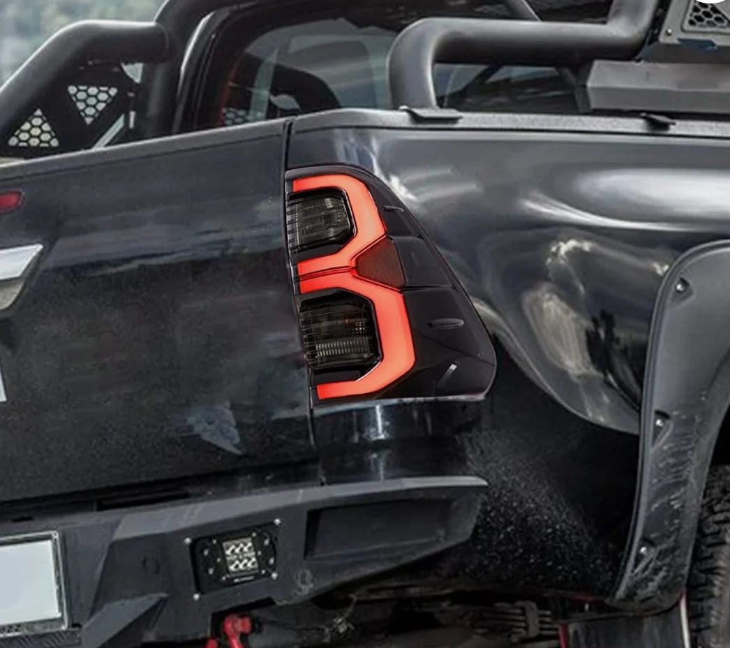 Pair LED Smoked Tail Lights Suitable For Toyota Hilux 2015-2020 - Image 2