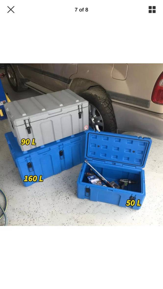 Poly 160L Plastic Tool Box Water Proof Cargo - Image 2