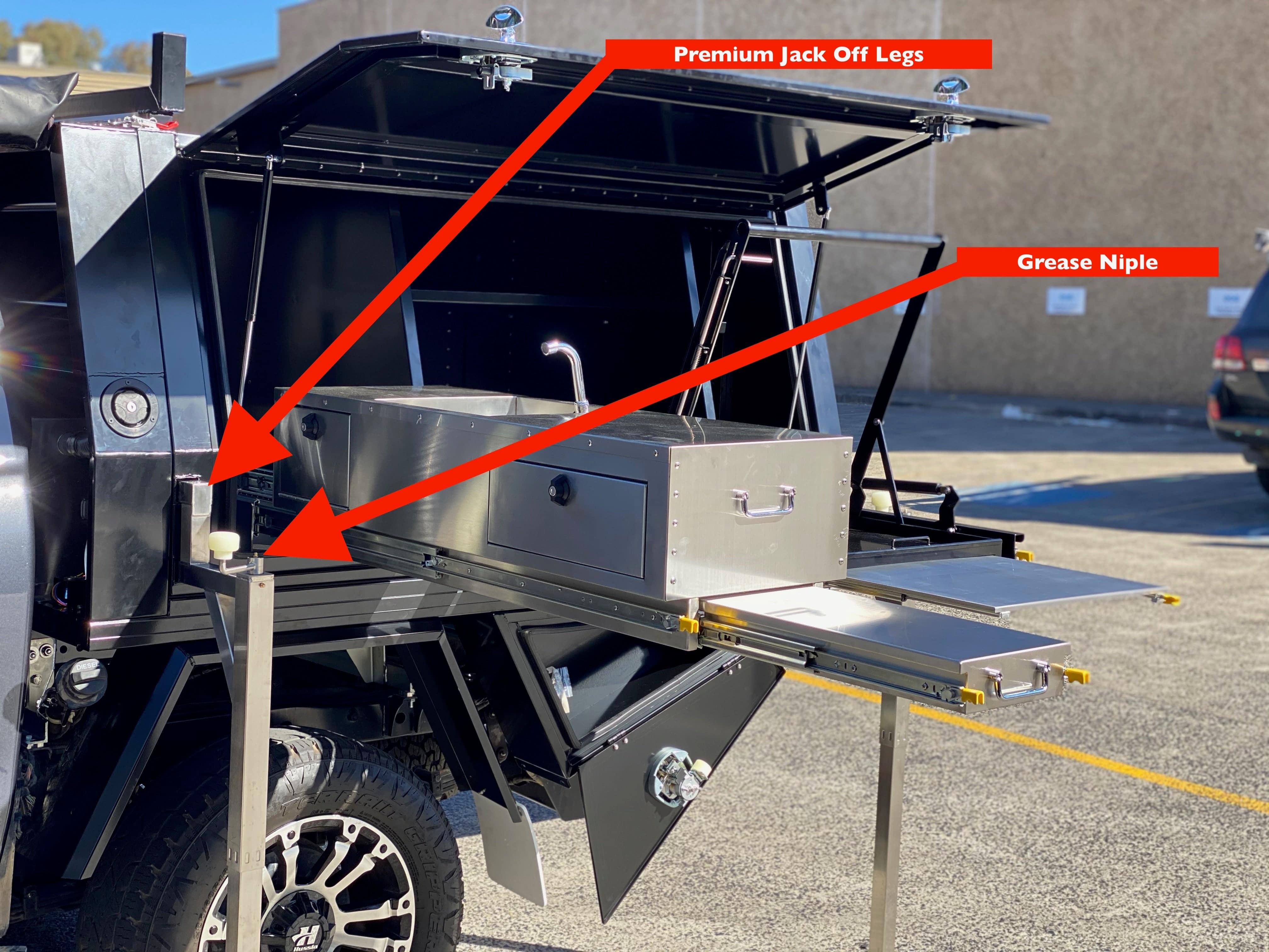 Premium 1900 Aluminum Black Tray + Dog Box Canopy - Image 105