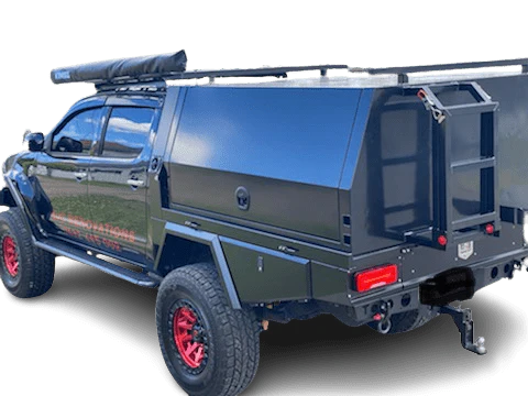 Premium 1900 Aluminum Black Tray + Dog Box Canopy - Image 5