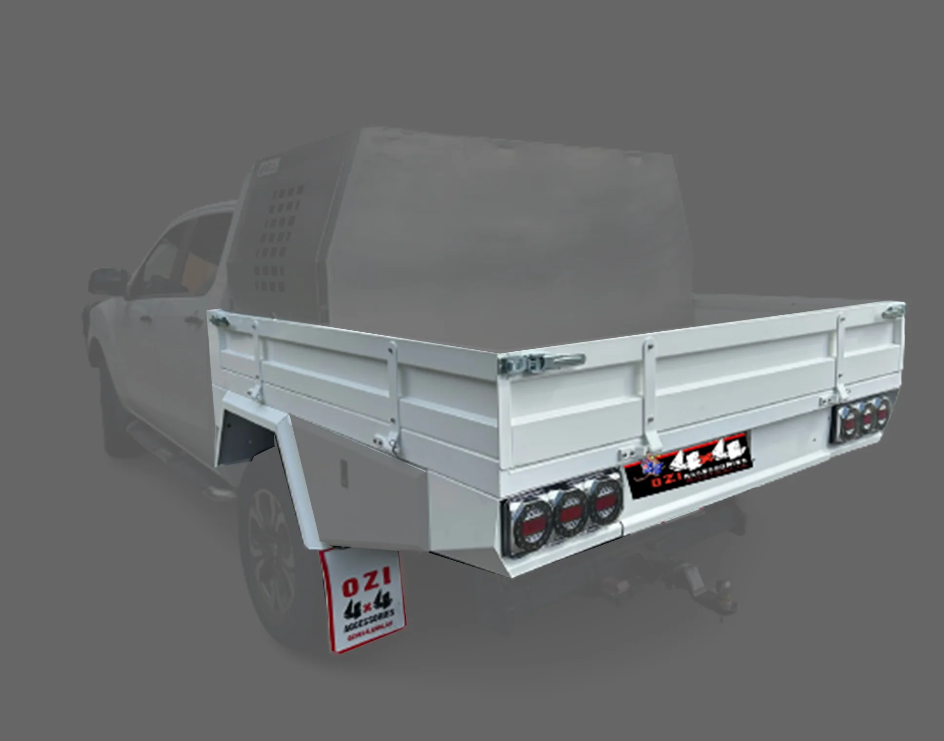Premium 1900 Aluminium Tray Includes Water Tank Dual Cab White - No Tool Boxes - Image 19