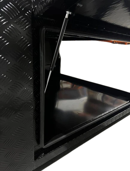Premium Black 1800 Checker-plate 3 Door Canopy (Jack Off Compatible) - Image 9