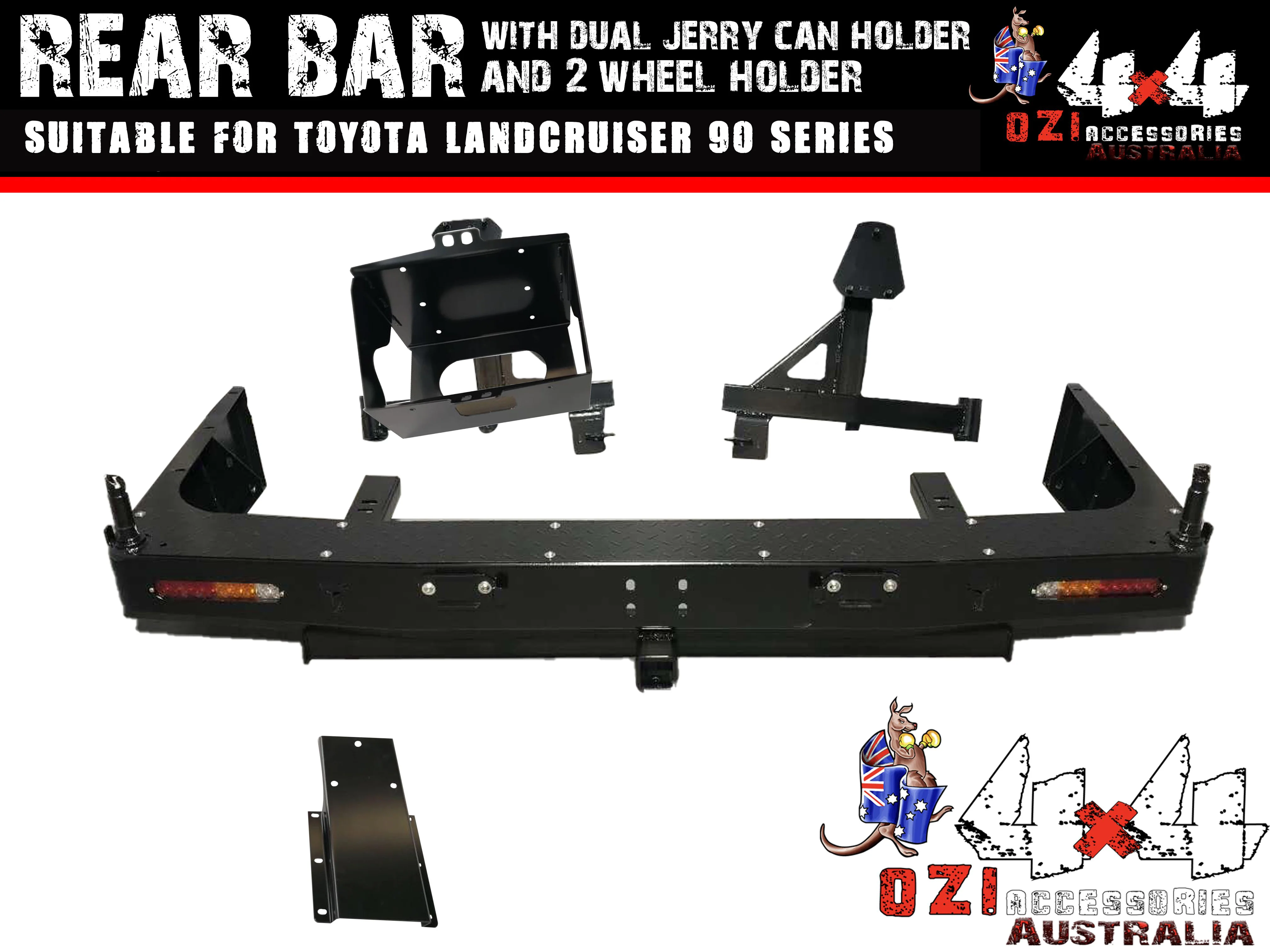 Rear Bar Spare Wheel Carrier Suitable For Toyota Landcruiser Prado 90 Series - Image 17