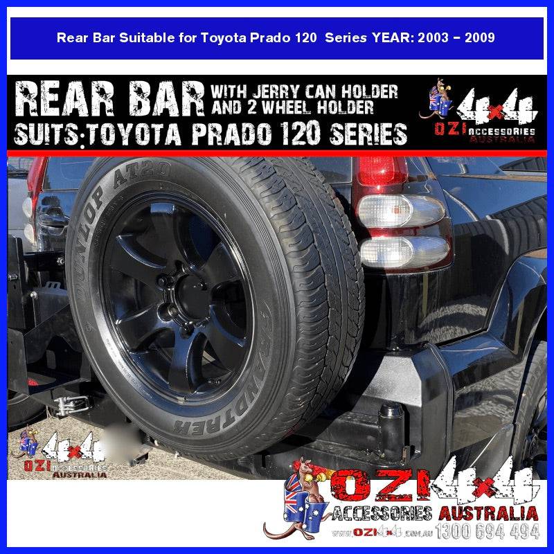 Rear Bar + Wheel carrier Suitable For Toyota Prado 120 Series 2003 - 2009 - Image 18