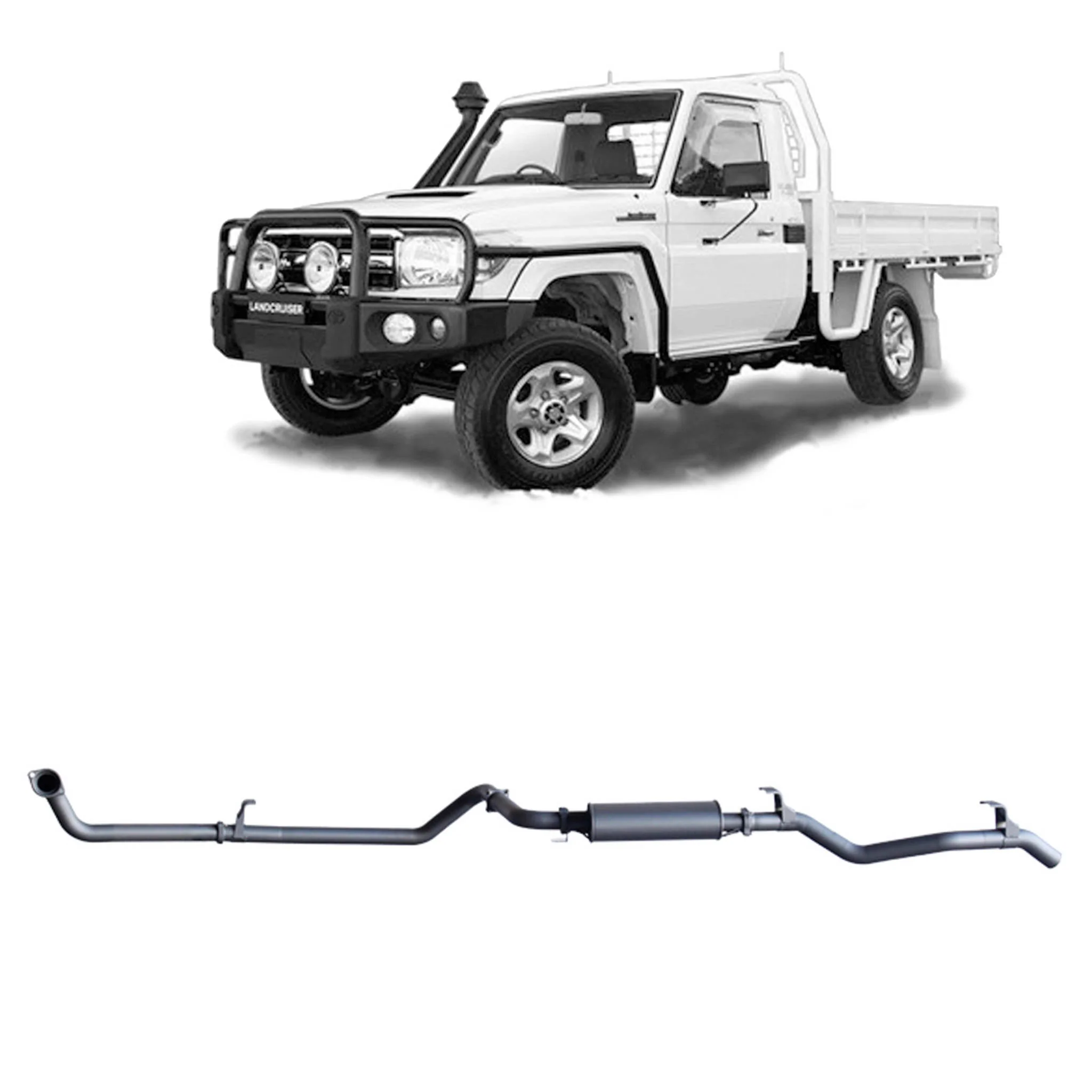 Redback Extreme Duty Exhaust for Toyota Landcruiser 79 Series 4.2L TD (01/2001 - 01/2007) - Image 5