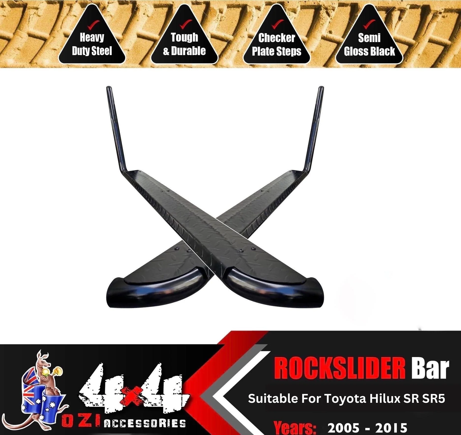Safari Bullbar + Side Steps Suitable For Toyota Hilux  2012-2015 - Image 4
