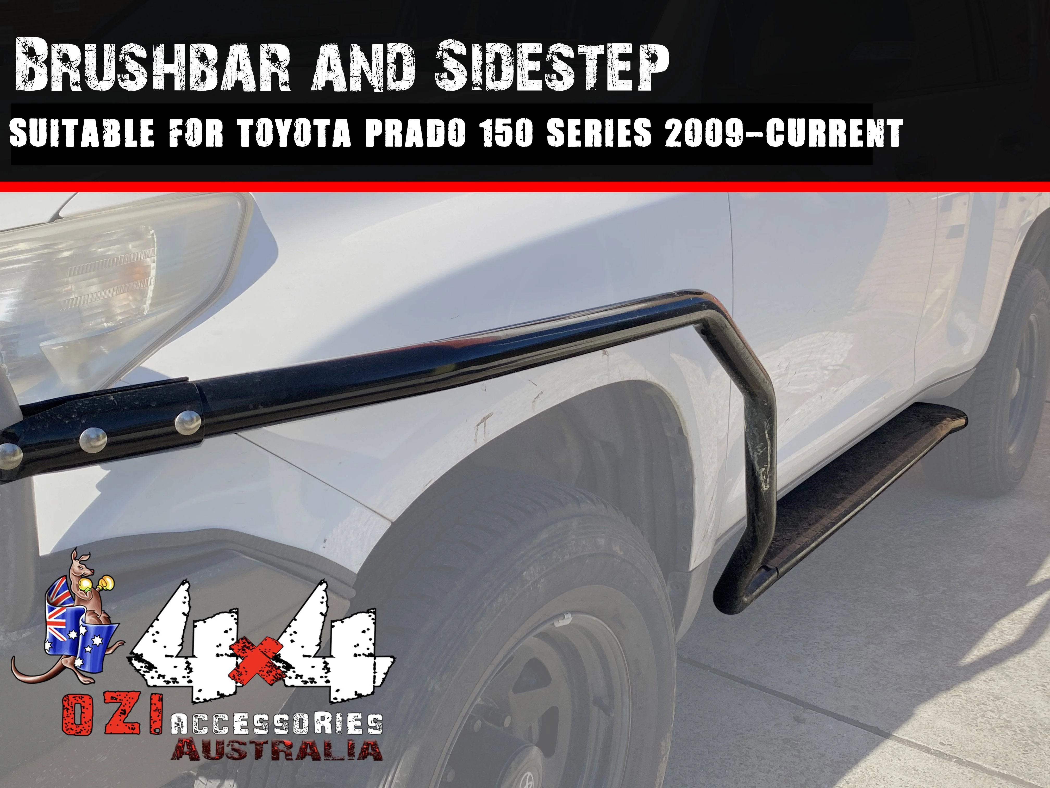 Side Steps & Brush Bars Suitable For Toyota Land Cruiser Prado 150 series 2009-Current - Image 4