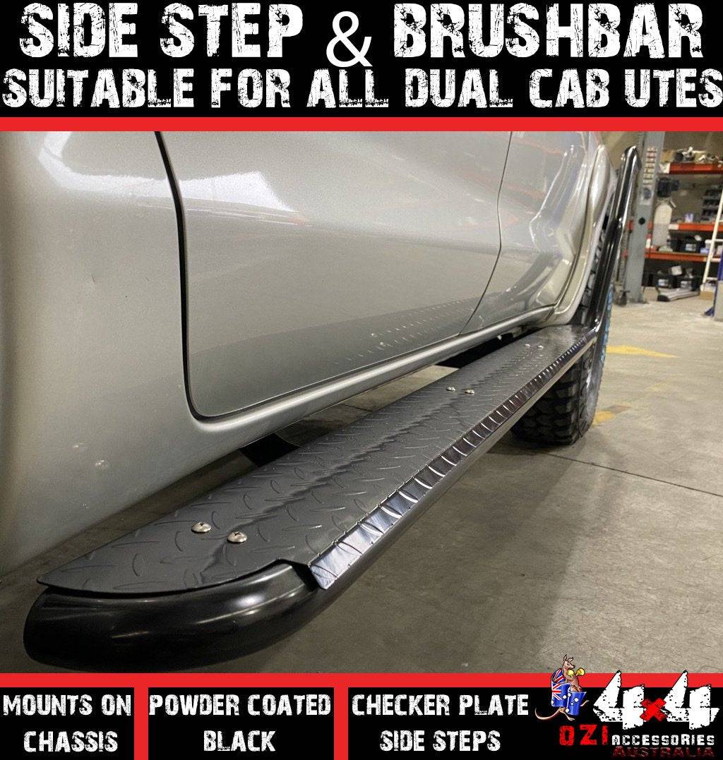 SideSteps & Brush Bars Suits Nissan Navara D21 1986-1997 (Dual Cab) - Image 3